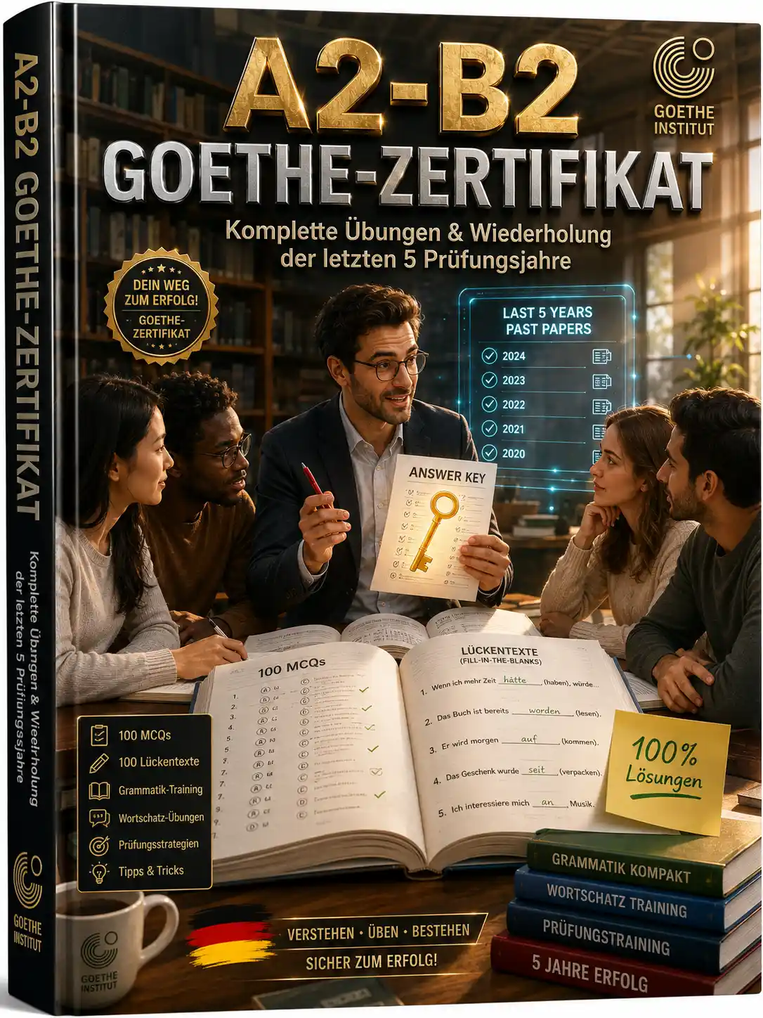 A2-B2 Goethe-Zertifikat (Komplette Übungen & Wiederholung der letzten 5 Prüfungsjahre) 📚